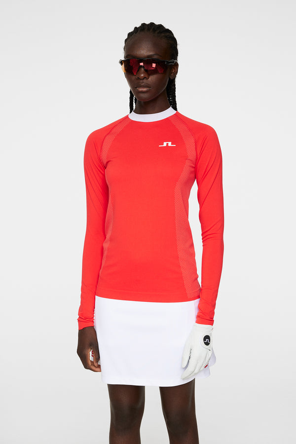 j.lindeberg Joelle Seamless Longsleeve Flame Scarlet