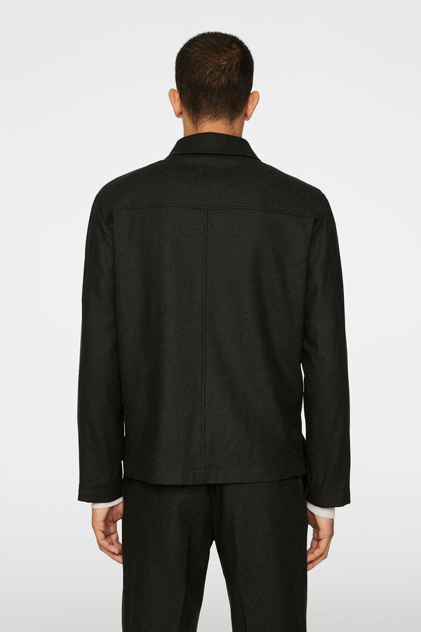 J.lindeberg Julius Cash Flannel Overshirt Forest Green