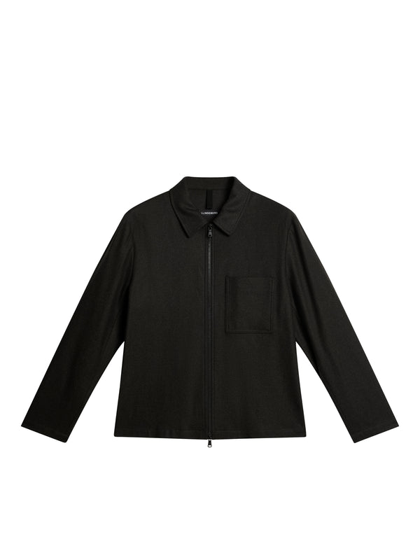 J.lindeberg Julius Cash Flannel Overshirt Forest Green