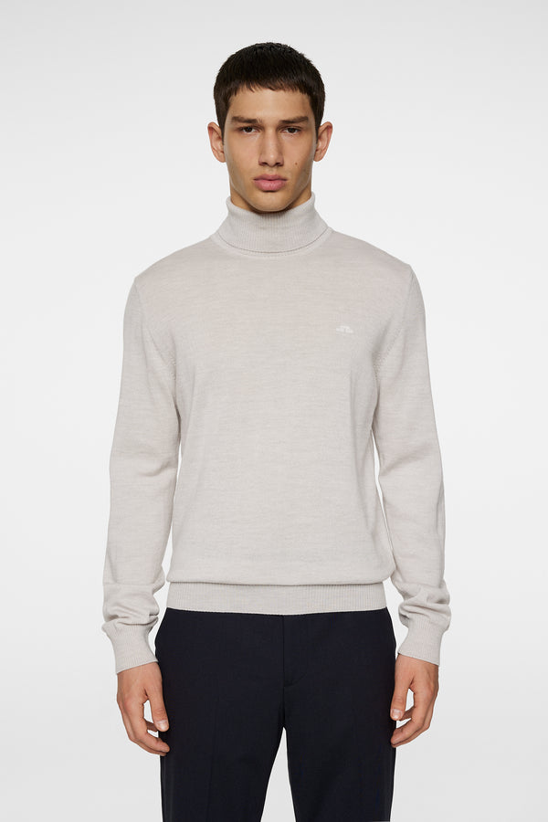 j.lindeberg Kaden Merino Turtle Neck Moonbeam Melange