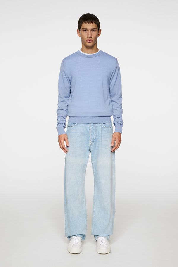 J.lindeberg Keane Light Merino Crew Neck Rain Washed
