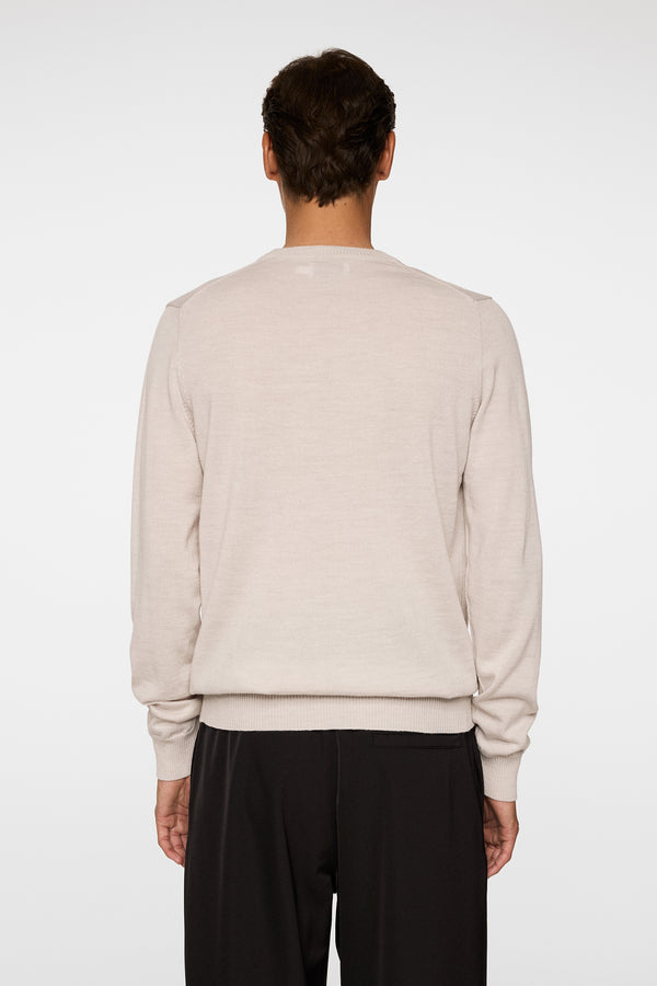 J.lindeberg Keane Merino Crew Neck Moonbeam Melange