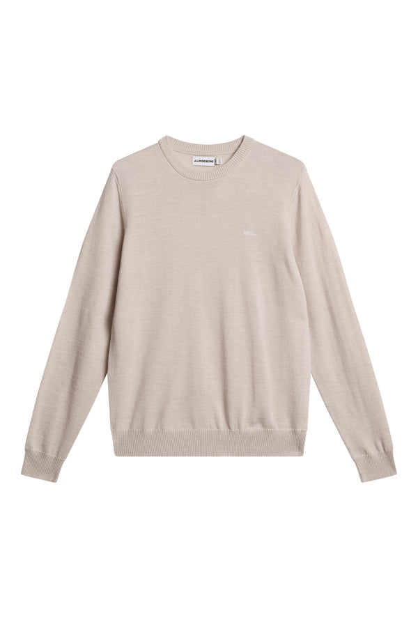 J.lindeberg Keane Merino Crew Neck Moonbeam Melange