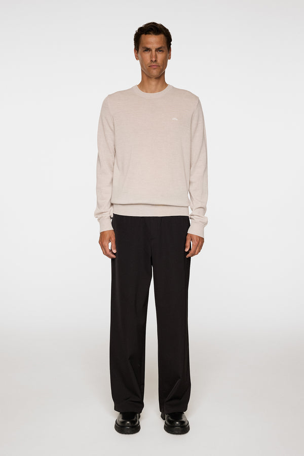 J.lindeberg Keane Merino Crew Neck Moonbeam Melange