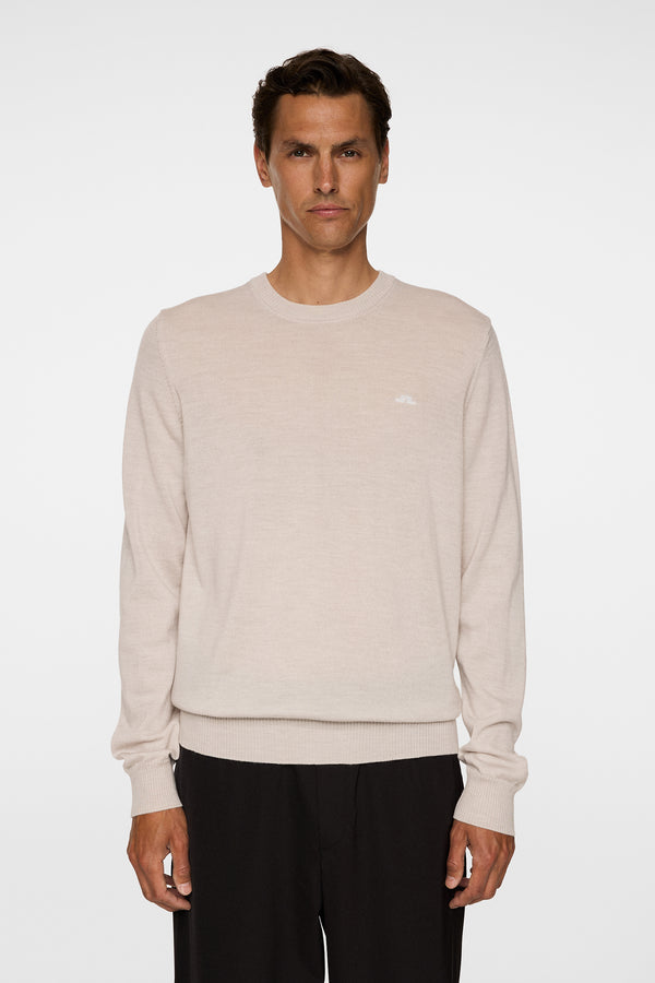 j.lindeberg Keane Merino Crew Neck Moonbeam Melange
