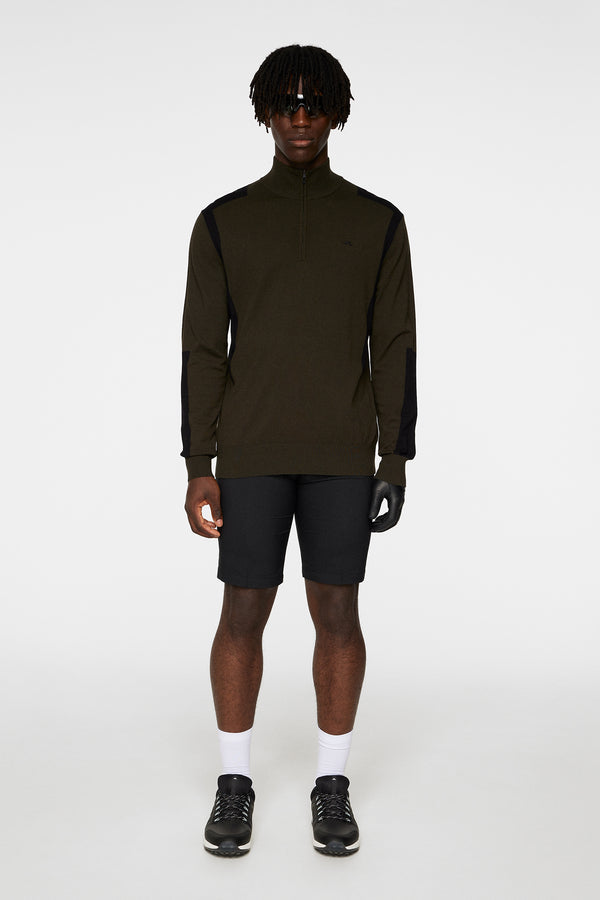 J.lindeberg Kendrick Knitted Zip Sweater Forest Green