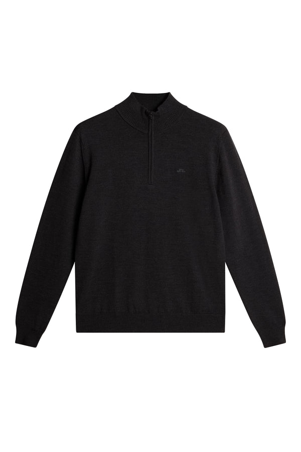 J.lindeberg Kiyan Merino Quarter Zip Dark Grey Melange