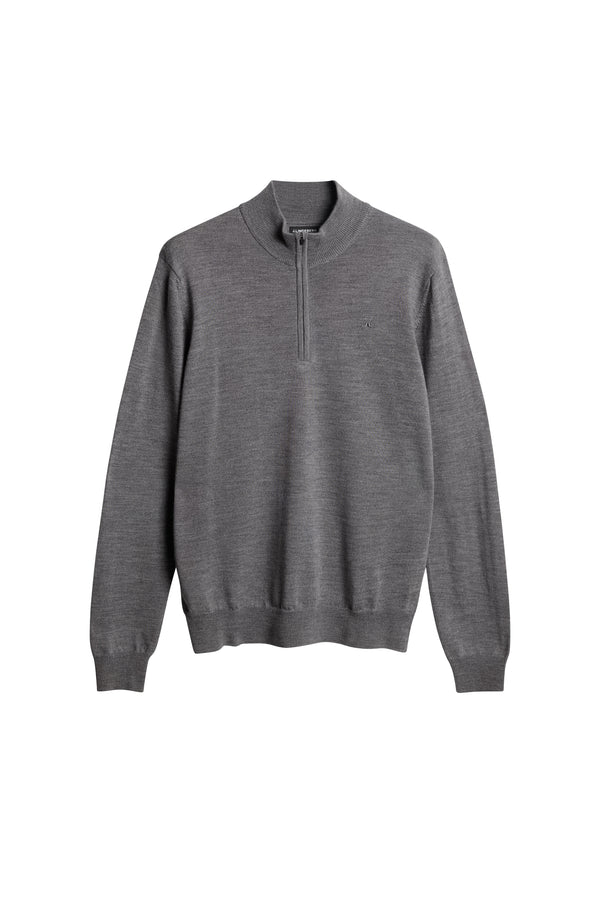J.lindeberg Kiyan Quarter Zip Sweater Mid Grey Melange