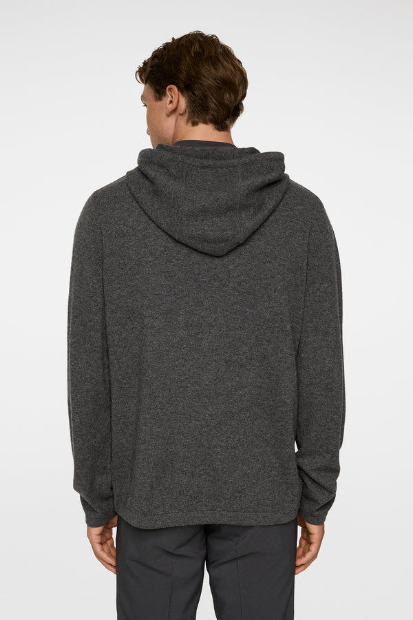J.lindeberg Kolton Cashmere Hoodie Dark Grey Melange