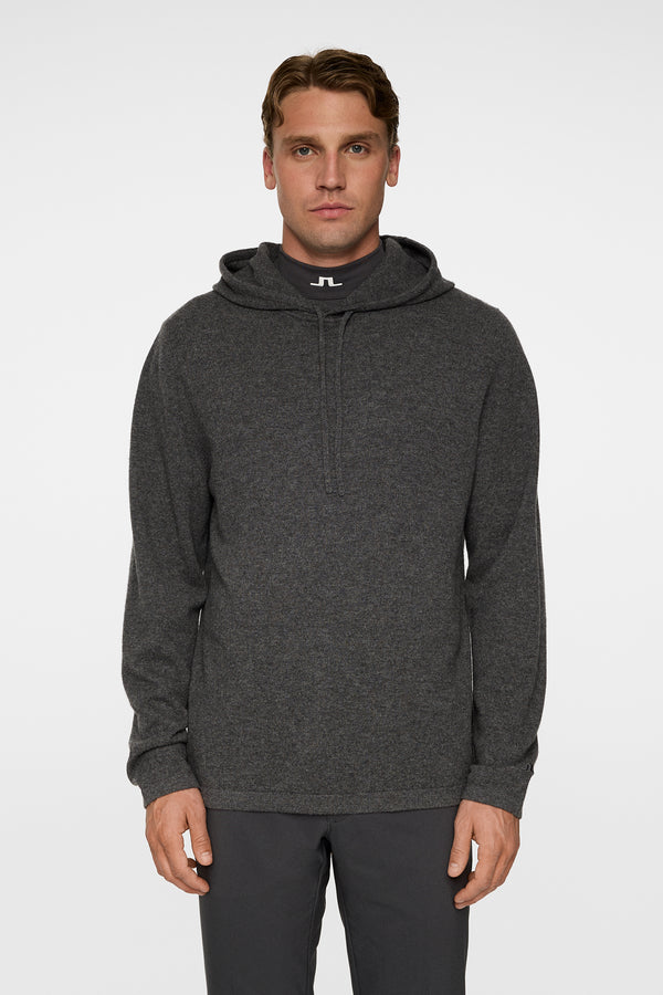 j.lindeberg Kolton Cashmere Hoodie Dark Grey Melange