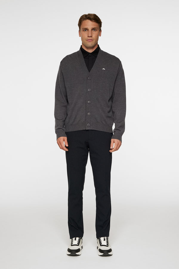J.lindeberg Lucas Knitted Cardigan Dark Grey Melange