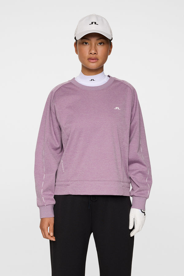 j.lindeberg Lucy Windblock Sweatshirt Very Grape Melange