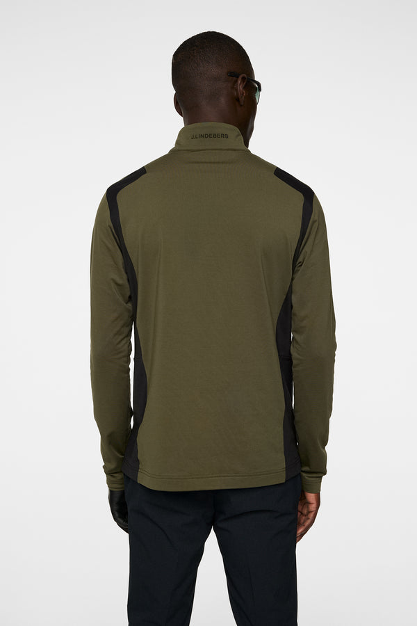 J.lindeberg Lukas Quarter Zip Mid Layer Forest Green