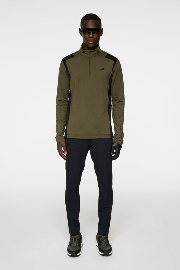J.lindeberg Lukas Quarter Zip Mid Layer Forest Green