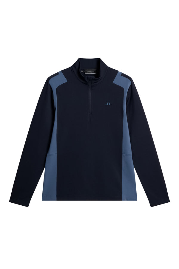 J.lindeberg Lukas Quarter Zip Mid Layer Vintage Indigo