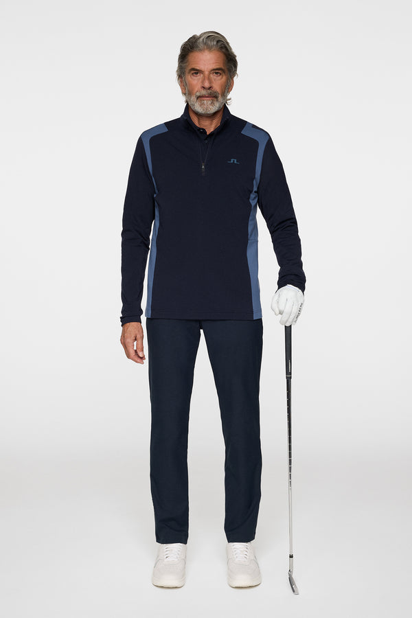 J.lindeberg Lukas Quarter Zip Mid Layer Vintage Indigo