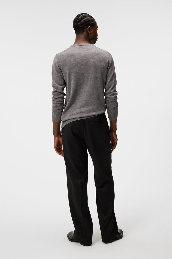 J.lindeberg Lyle Merino Crew Neck Sweater Grey Melange