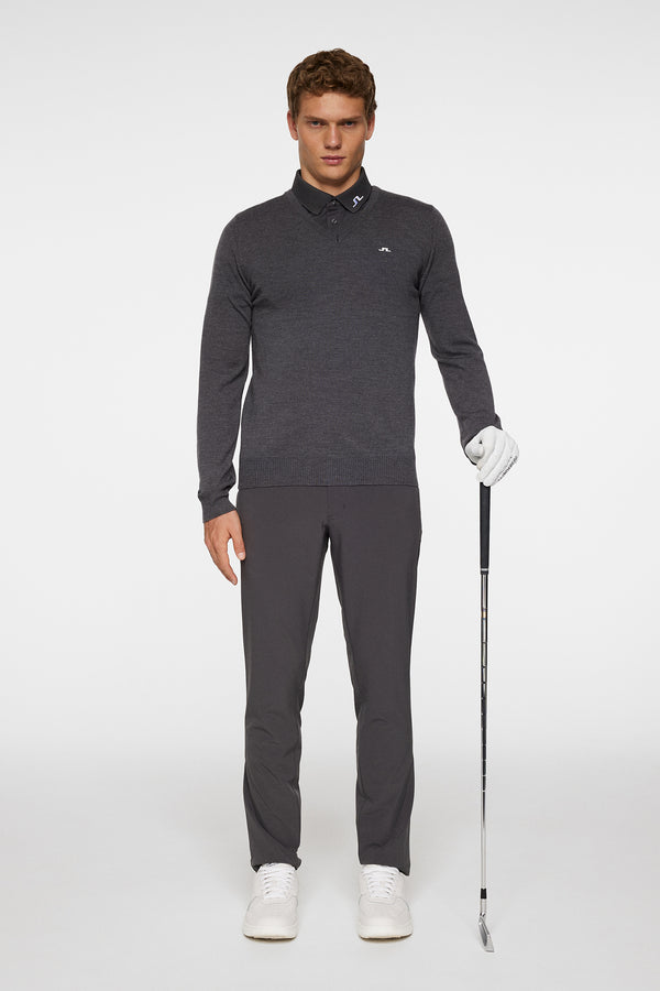 J.lindeberg Lymann Knitted Sweater Dark Grey Melange