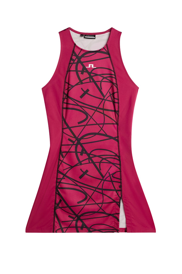 J.lindeberg Maddy Printed Dress Court Swirl Vivacious M