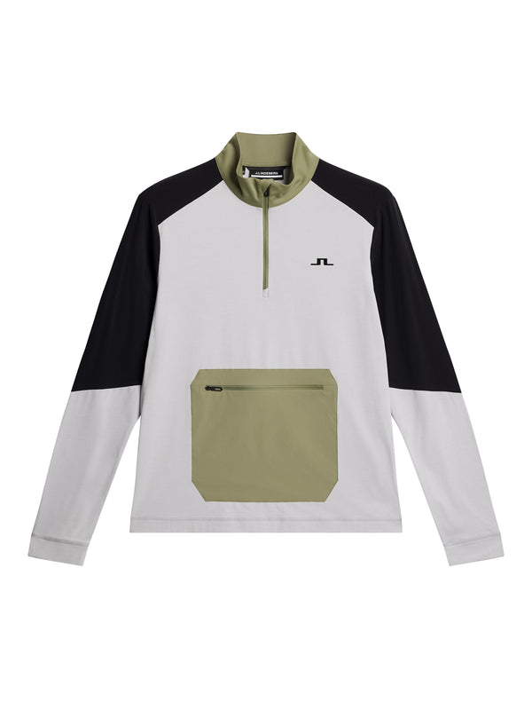 J.lindeberg Matias Zip Mid Layer Light Grey Melange