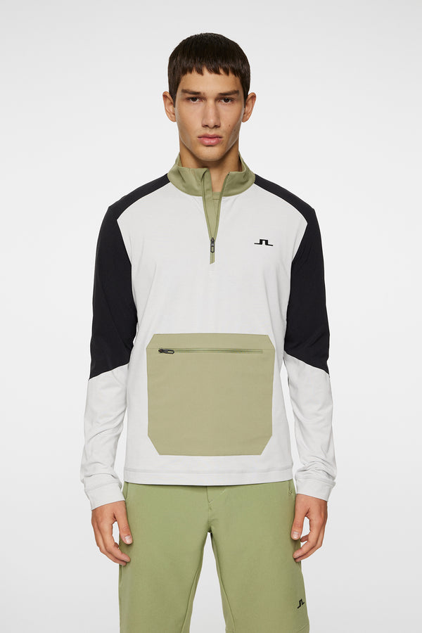 j.lindeberg Matias Zip Mid Layer Light Grey Melange