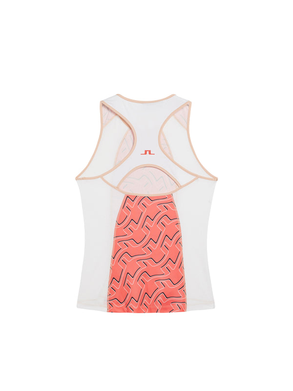 J.lindeberg Miriam Print Top Outline Bridge Wave Coral