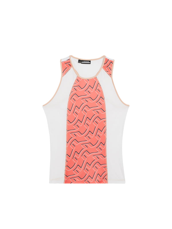 J.lindeberg Miriam Print Top Outline Bridge Wave Coral