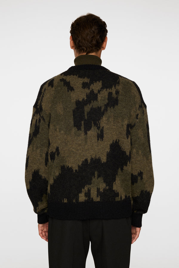 J.lindeberg Nate Graphic Jacquard Knit Forest Green