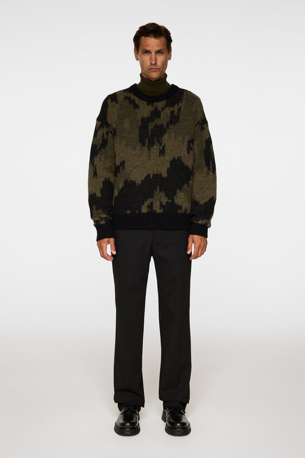 J.lindeberg Nate Graphic Jacquard Knit Forest Green