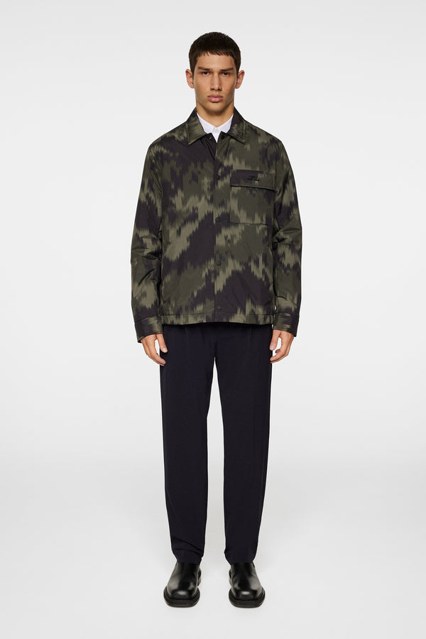 J.lindeberg Nile Print Padded Overshirt Warp Forest L