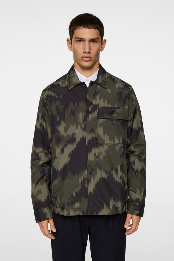 j.lindeberg Nile Print padded Overshirt Warp Forest L