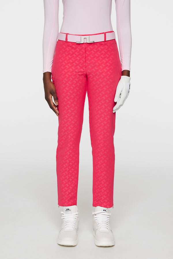 j.lindeberg Pia Bridge Pant Tour Geo Jacquard Pink M