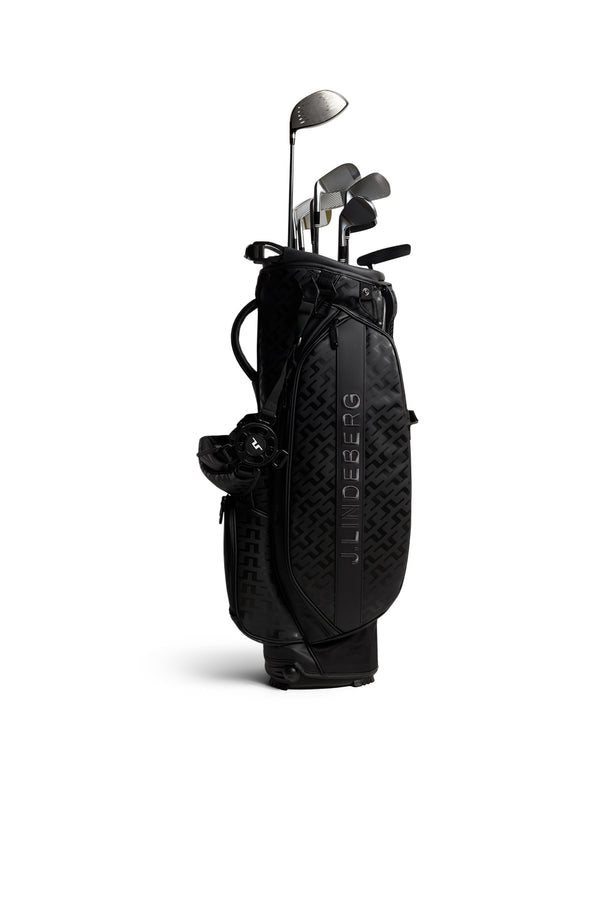 j.lindeberg Play Stand Bag Print Tour Geo Tonal Black M