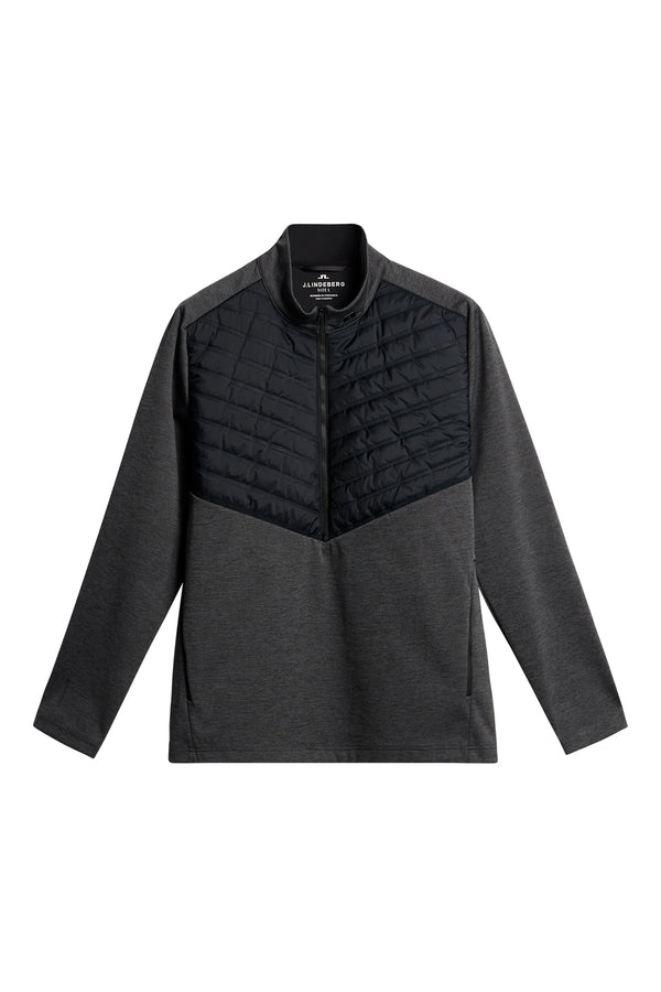 J.lindeberg Raph Quilt Hybrid Jacket Asphalt And Black Melange