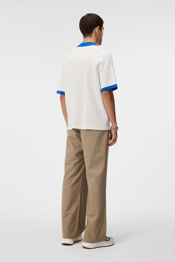 J.lindeberg Rayne Jacquard Monogram Shirt Cloud White