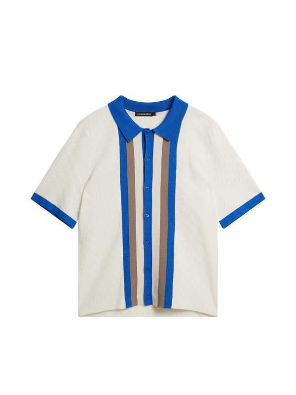 J.lindeberg Rayne Jacquard Monogram Shirt Cloud White