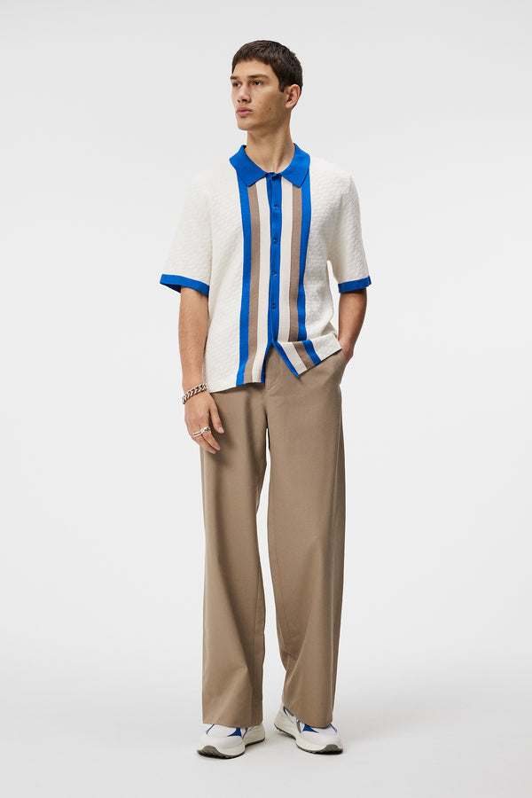 J.lindeberg Rayne Jacquard Monogram Shirt Cloud White