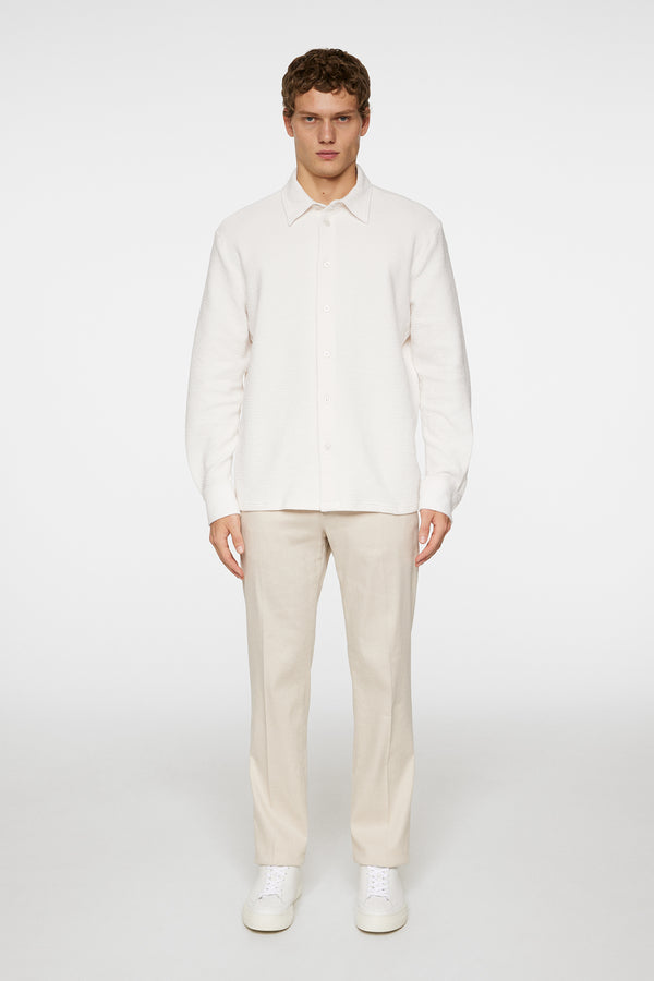 J.lindeberg Reg LS Crinkle Jersey Shirt Cloud White