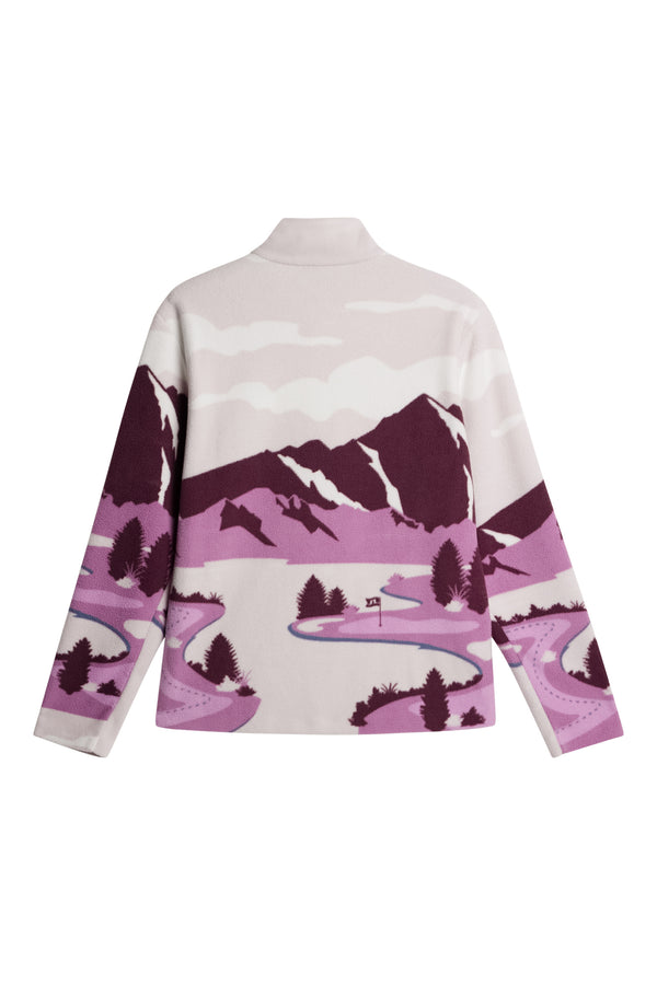 J.lindeberg Sammie Pile Jacket Landscape Fleece Purple L