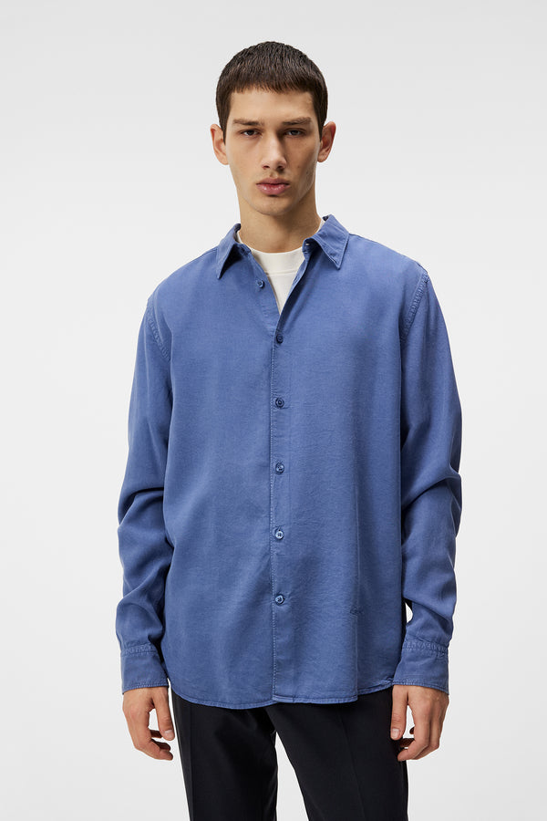 j.lindeberg Slim LS Comfort Tencel Shirt Bijou Blue