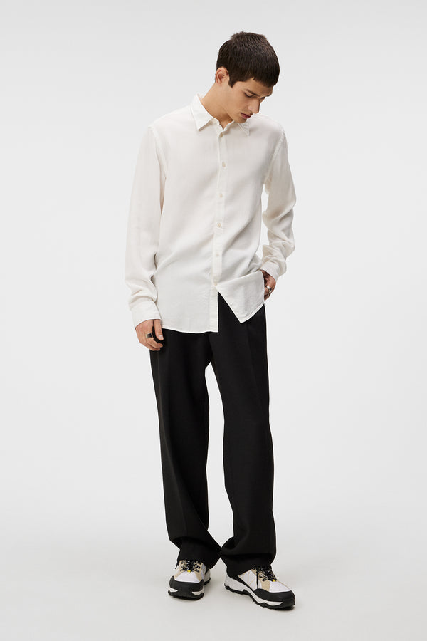 J.lindeberg Slim LS Comfort Tencel Shirt Cloud White