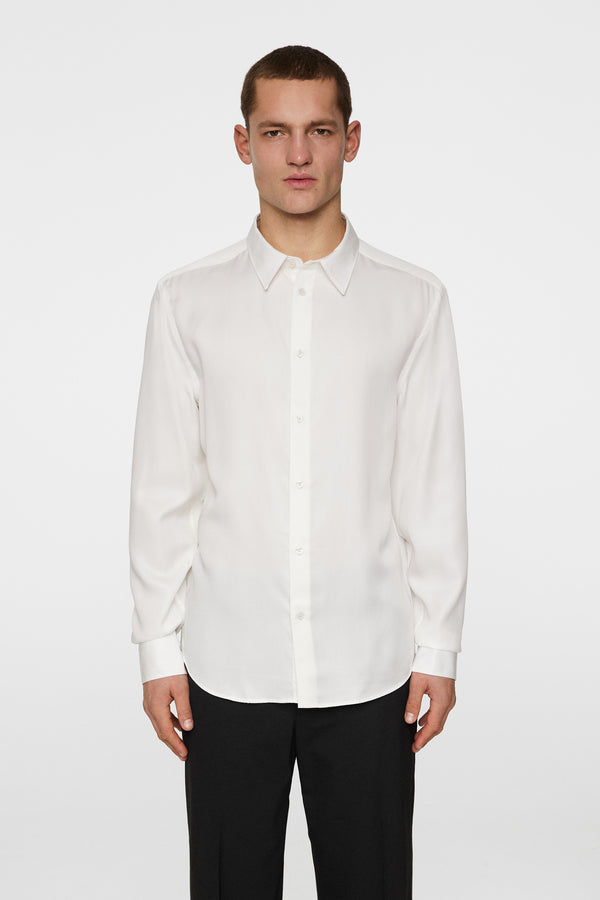 j.lindeberg Slim LS Comfort Tencel Shirt Cloud White
