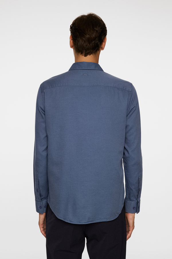 J.lindeberg Slim LS Cotton Tencel Shirt Vintage Indigo