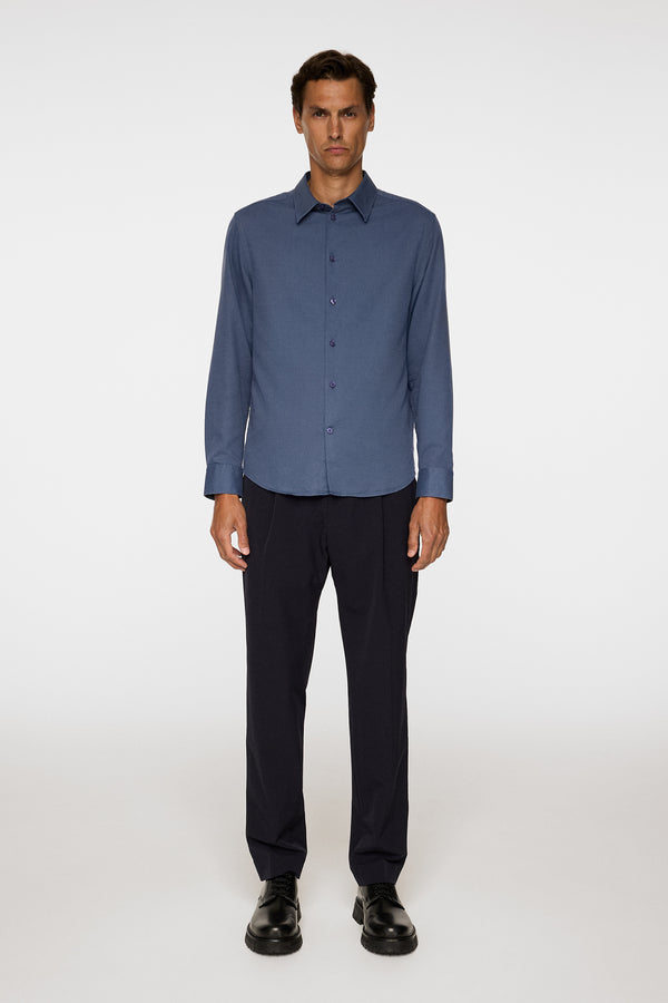 J.lindeberg Slim LS Cotton Tencel Shirt Vintage Indigo