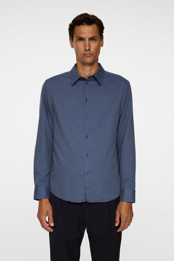 j.lindeberg Slim LS Cotton Tencel Shirt Vintage Indigo
