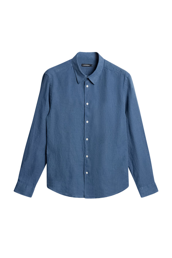 J.lindeberg Slim LS Linen Melange Shirt Rain Washed