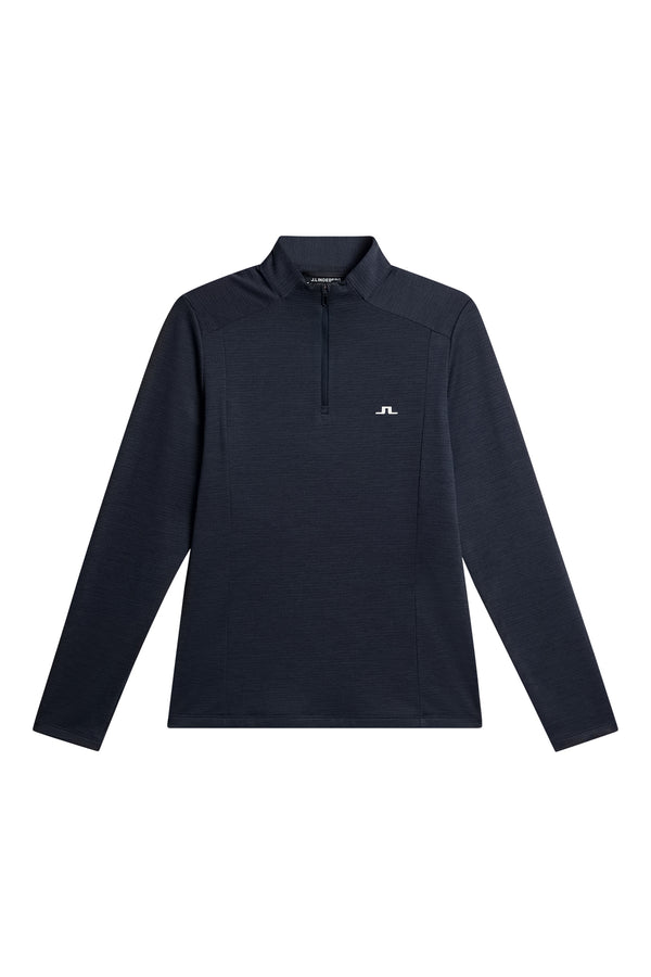 J.lindeberg Steffi Quarter Zip Mid Layer Navy Melange
