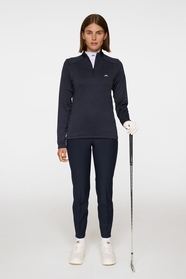 J.lindeberg Steffi Quarter Zip Mid Layer Navy Melange