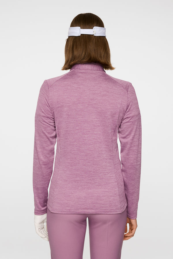 J.lindeberg Steffi Quarter Zip Mid Layer Very Grape Melange