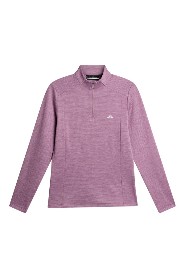 J.lindeberg Steffi Quarter Zip Mid Layer Very Grape Melange